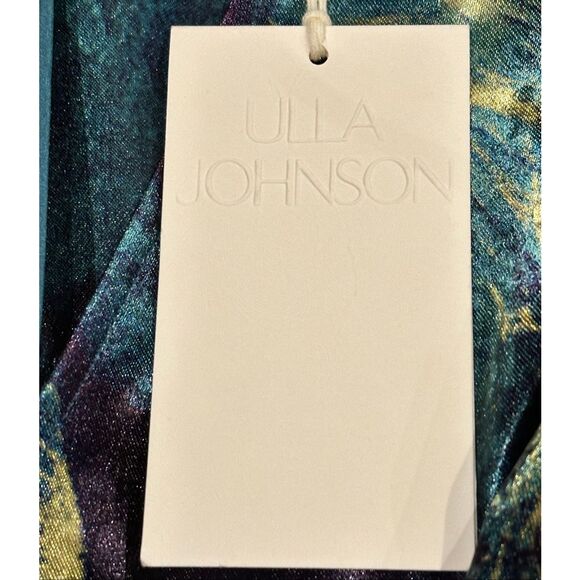 ULLA JOHNSON Acrou printed satin midi dress NWT Size 2 - Picture 8 of 10